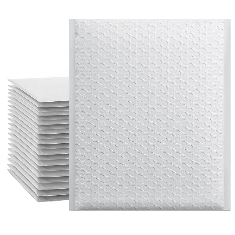 Immuson White 8.5 x 11 Inches Poly Bubble Mailers  25 Pcs Self-Seal Shipping Bags  Packaging Bags  Padded Shipping Envelopes  Bubble Envelopes for Mailing/Packaging/Delivering - Image 1